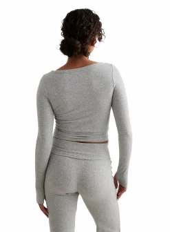 ease ribbed long sleeve top<AIM´N Discount