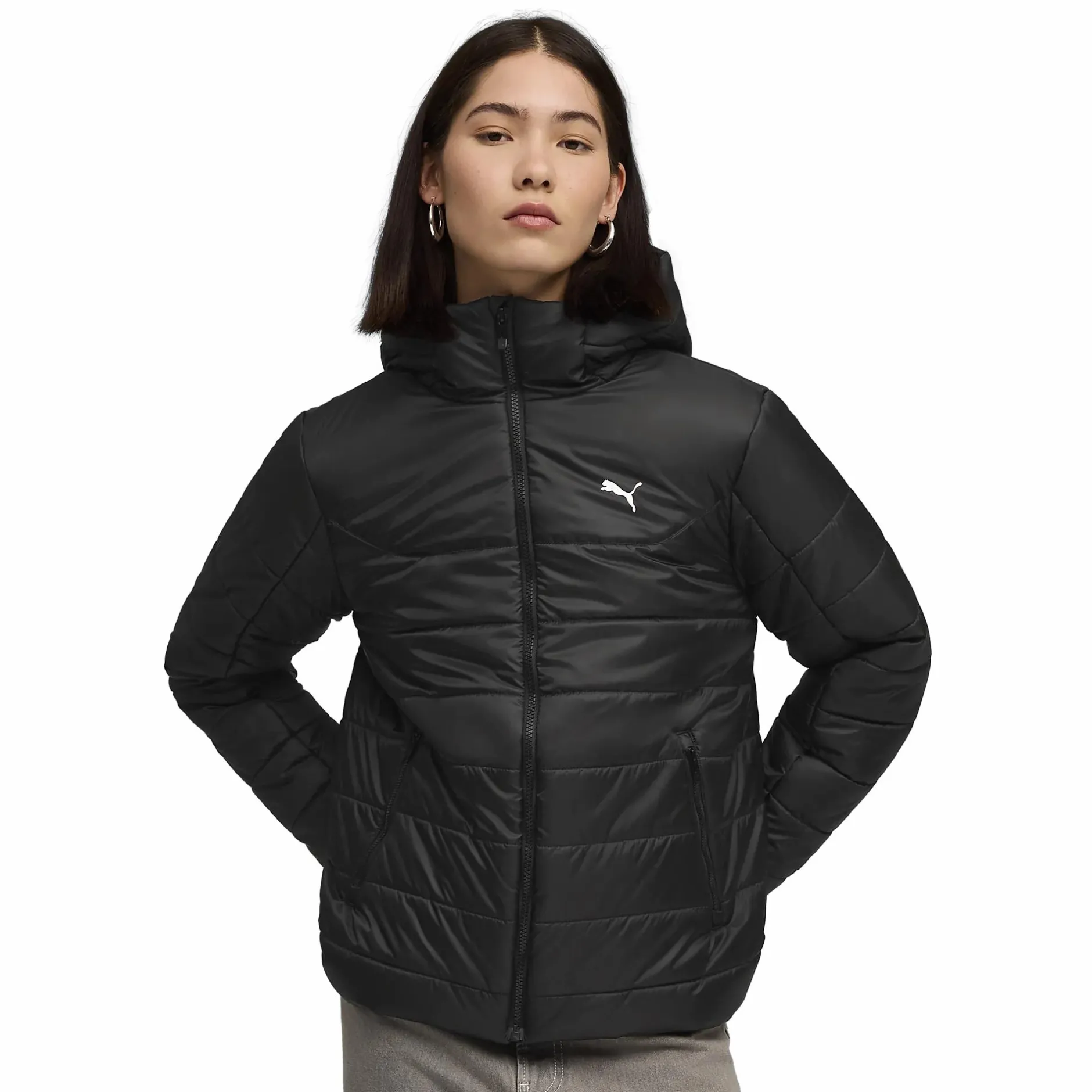 ess hooded padded jacket w<PUMA Online