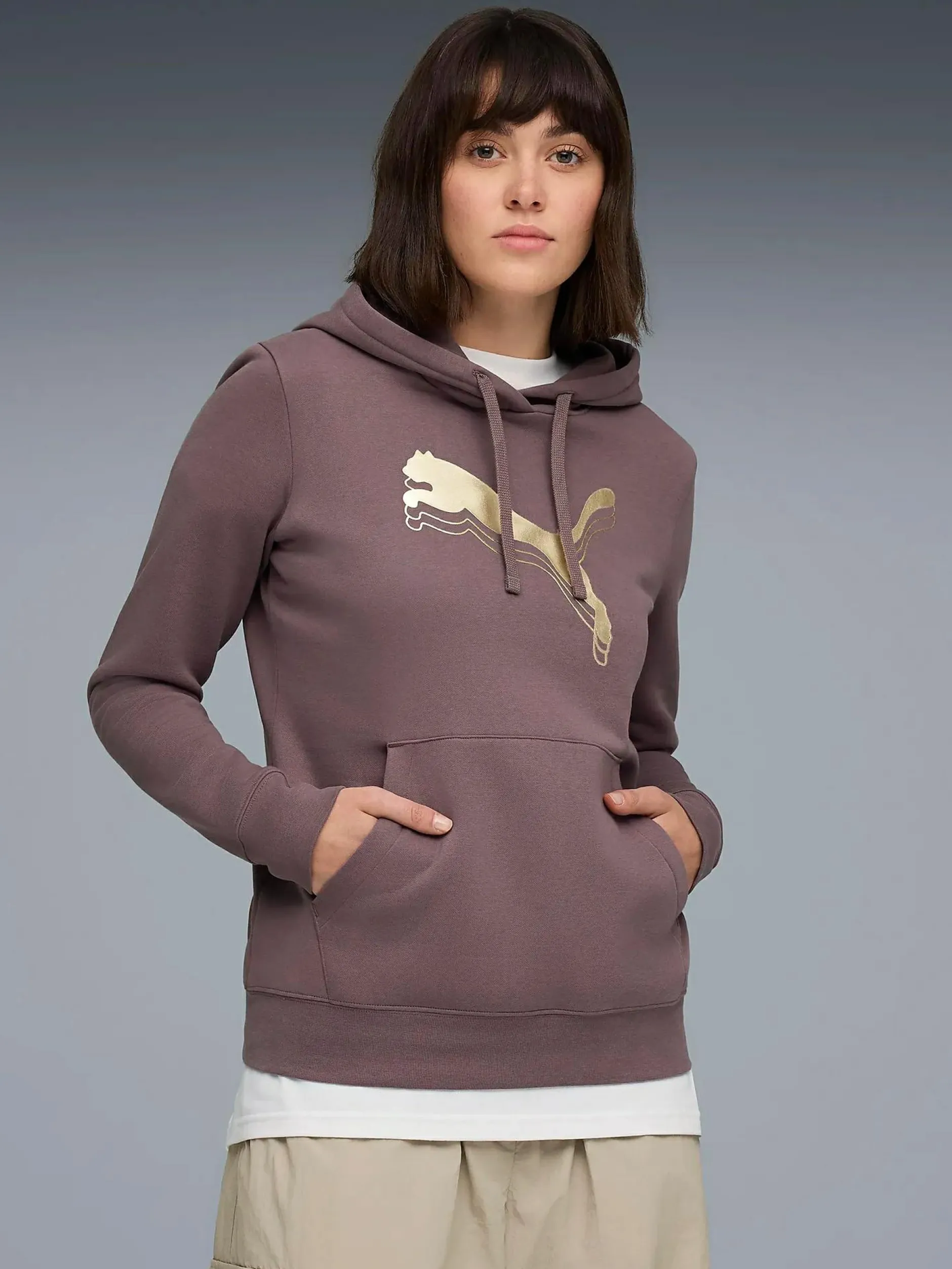 ess metallic hoodie w<PUMA Online