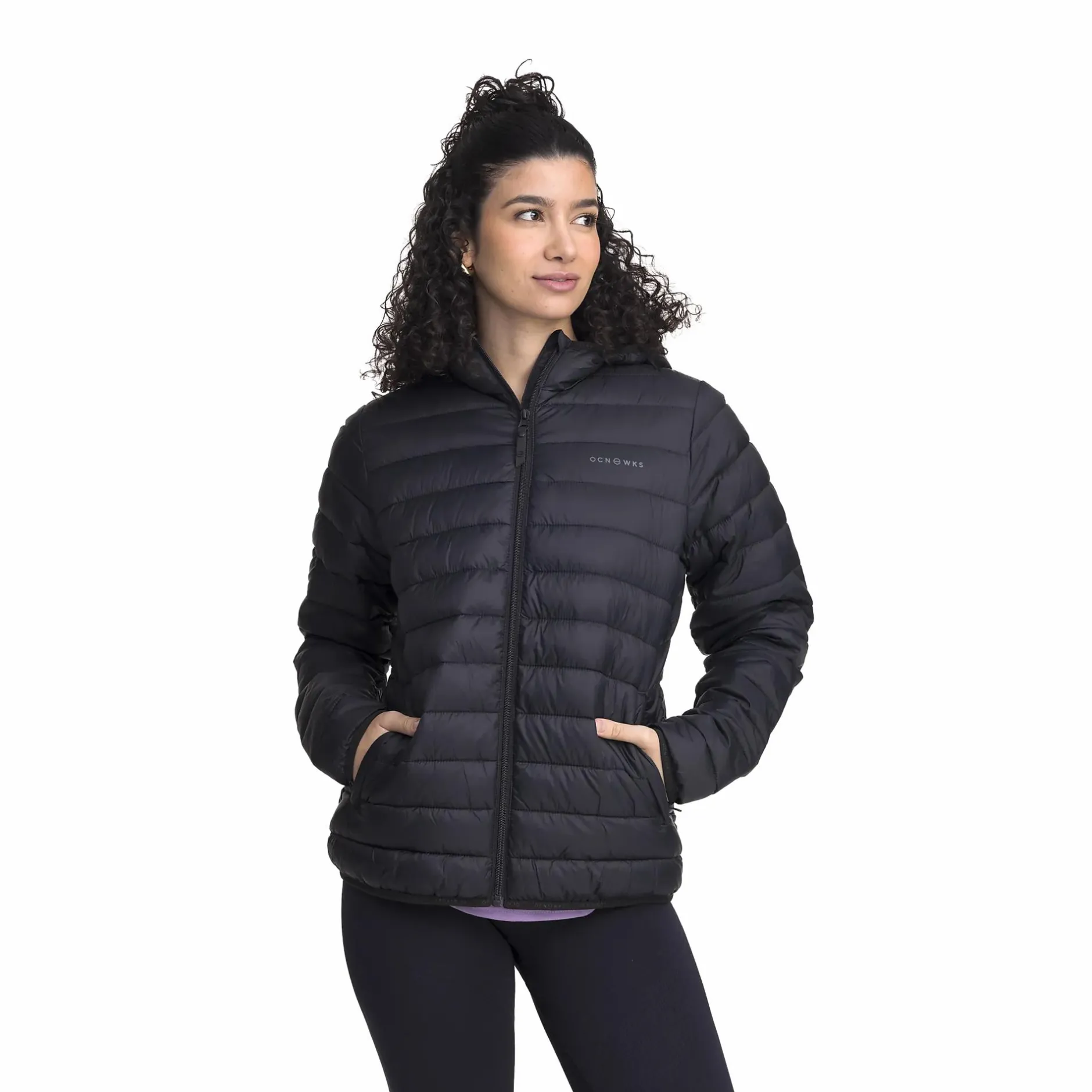 padded hood jacket w<OCEAN WORKS