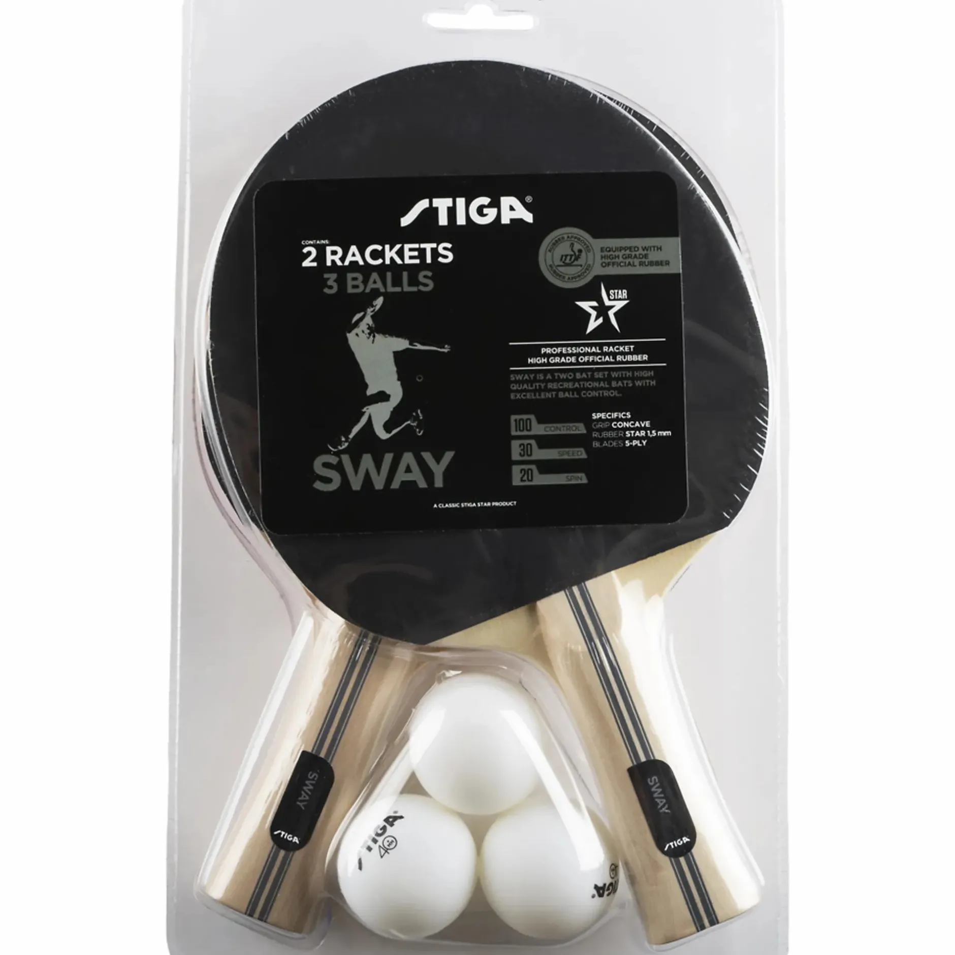 setsway 2 bats 3 balls<STIGA Outlet